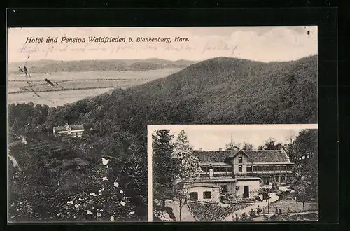 AK Blankenburg /Harz, Hotel und Pension Waldfrieden