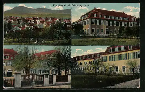 AK Freudental, Ortsansicht und Erholungsheim