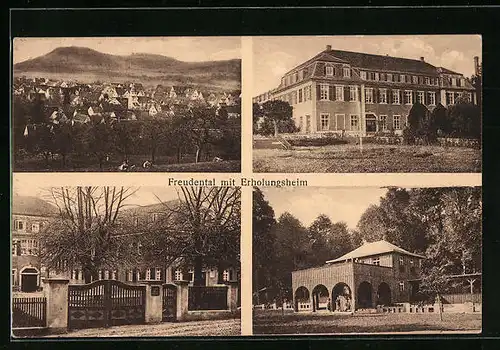 AK Freudental, Ortsansicht und Erholungsheim