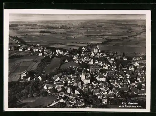 AK Gerabronn, Fliegeraufnahme mit Umgebung