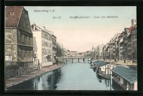 AK Strassburg i. E., Schiffleutstaden mit der Ill