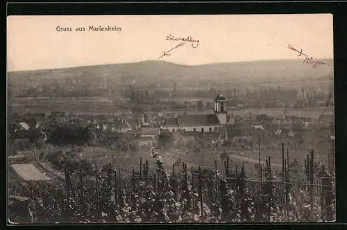 AK Marlenheim, Totalansicht mit Blick zur Kirche