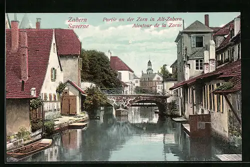 AK Zabern, Partie an der Zorn in der Altstadt