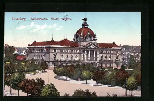 AK Strassburg, Strassenpartie am Kaiserpalast