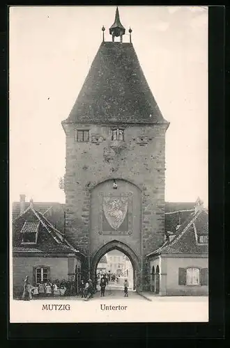 AK Mutzig, Strassenpartie am Untertor