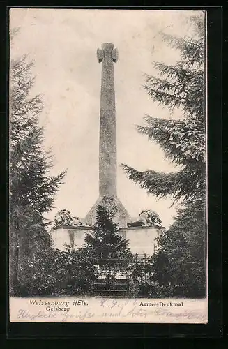 AK Weissenburg, Armee-Denkmal am Geisberg