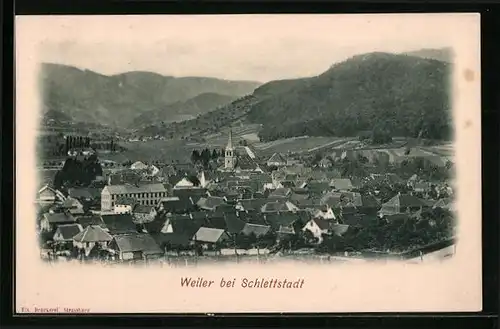 AK Weiler bei Schlettstadt, Vue panoramique