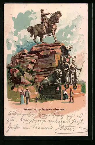 AK Wörth, Kaiser Friedrich - Denkmal