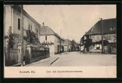 AK Brumath /Els., Ost- mit Geudertheimerstrasse