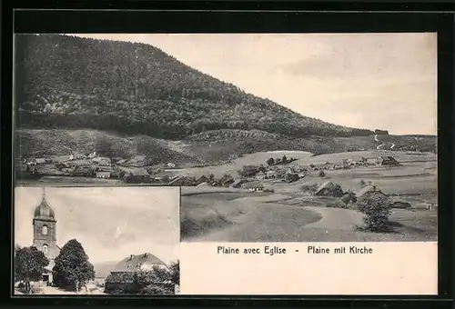 AK Plaine, Panorama et Eglise