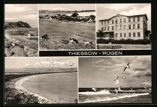 AK Thiessow / Rügen, HOG und Hotel Kurhaus