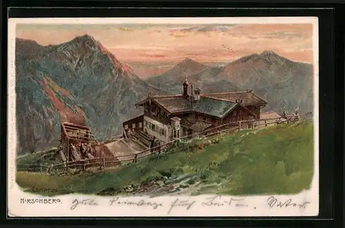 Künstler-AK Edward Theodore Compton: Hirschberg, Gasthaus im Morgengrauen