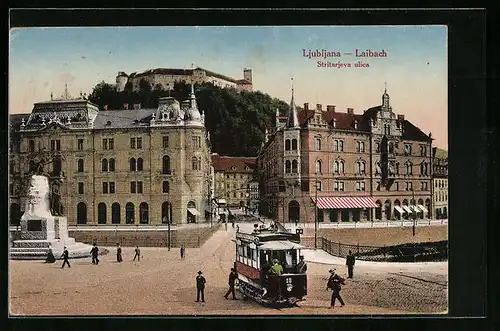 AK Ljubljana, Stritarjeva ulica, Strassenbahn