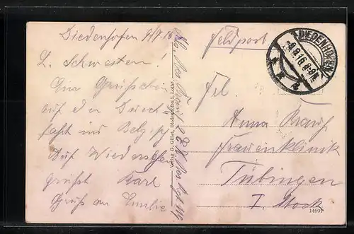 AK Diedenhofen, Brückenstrasse mit Strassenbahn