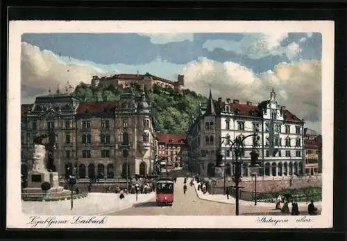 AK Ljubljana, Stritarjeva ulica, Strassenbahn