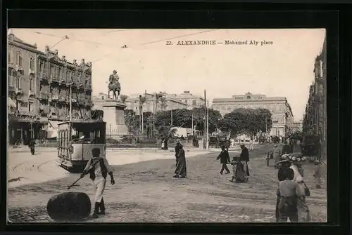 AK Alexandrie, Mohamed Aly place, Strassenbahn