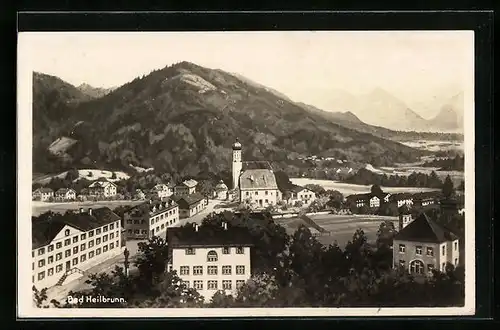 AK Bad Heilbrunn, Ortsansicht aus der Vogelschau