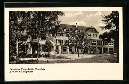 AK Oberachern, Sanatorium Friedrichshöhe, Südseite mit Liegehalle
