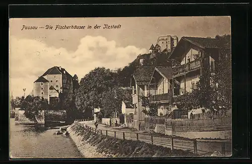 AK Passau, Fischerhäuser in der Ilzstadt
