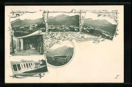 AK Bad Reichenhall, Ortsansicht, Colonnade, Gradirplatz