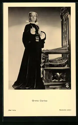 AK Schauspielerin Greta Garbo als Königin Christina