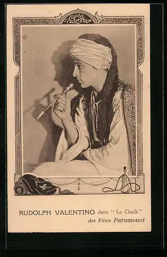 AK Schauspieler Rudolph Valentino in dem Film Le Cheik