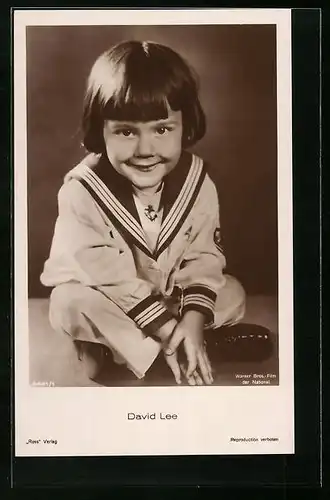 AK Schauspieler David Lee im Matrosenanzug