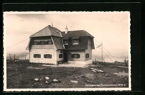 AK Hochleckenhaus, Berghütte im Höllengebirge