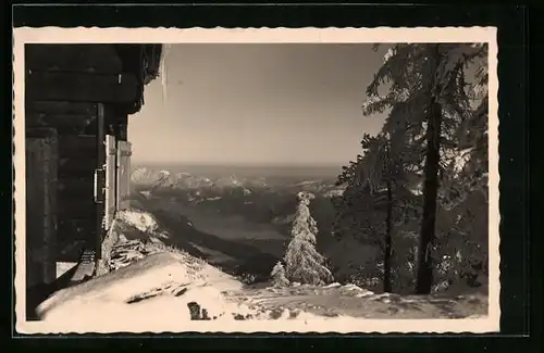 AK Höpli-Hütte, Berghütte am Torhöh im Winter
