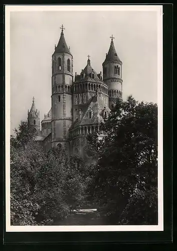 Foto-AK Deutscher Kunstverlag, Nr. 18: Worms, Dom von Nordwesten gesehen