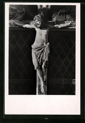 Foto-AK Deutscher Kunstverlag, Nr. 27: Naumburg, Dom, Christus am Kreuz, Westlettner