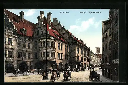 AK München, Münchner Hofbräuhaus, Aussenansicht