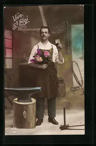 AK Vive St. Eloi, Schmied gratuliert zum Namenstag