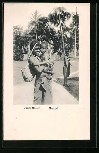 AK Matupi, junge Mutter mit Buben auf dem Arm