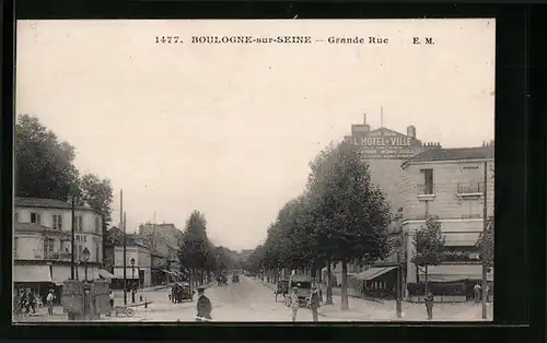 AK Boulogne-sur-Seine, Grande Rue