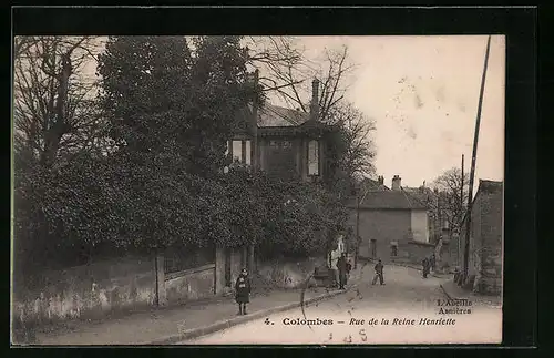 AK Colombes, Rue de la Reine Henriette