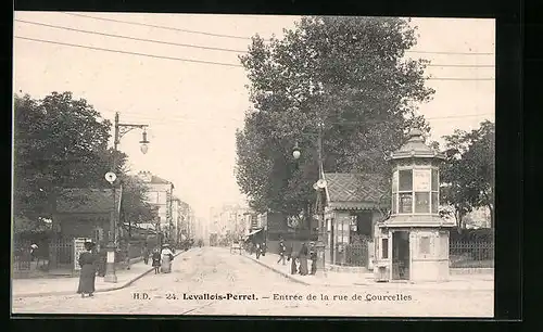 AK Levallois-Perret, Entrée de la rue de Courcelles