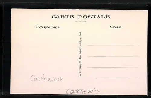 AK Courbevoie, Montalambert, Facade sur Boulevard Saint-Denis