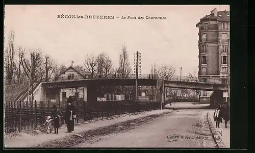 AK Bécon-les-Bruyères, le Pont des Couronnes