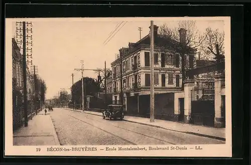 AK Bécon-les-Bruyères, Ecole Montalembert, Boulevard St-Denis