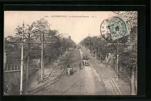 AK Courbevoie, le Boulevard Bineau