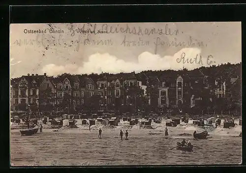AK Bansin, Villen am Strand von der See gesehen