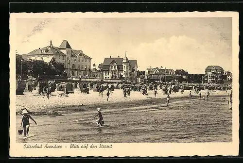 AK Arendsee / Ostsee, Blick zum Strand mit Villen