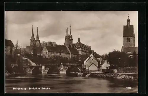 AK Merseburg, Schloss mit Brücke