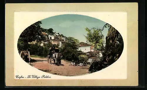 AK Corfou, le Village Pelekas