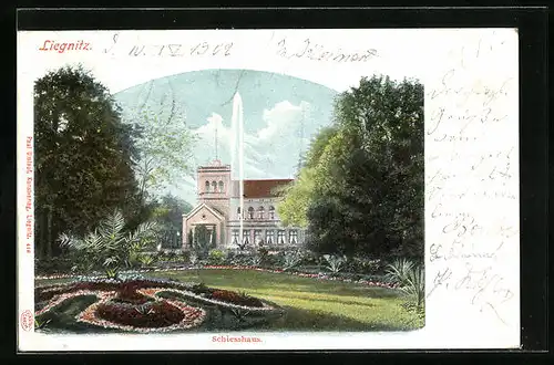 AK Liegnitz, Anlagen mit Blick zum Schiesshaus