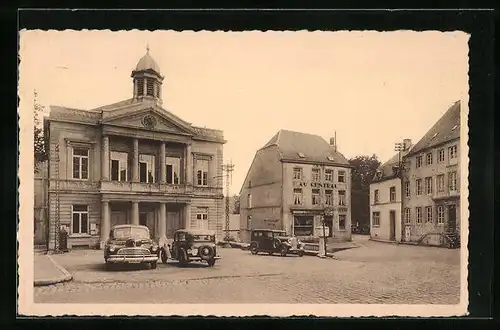 AK Neufchateau, Hotel de ville et Grand'Place