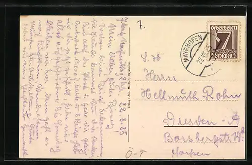 AK Mayrhofen, Gesamtansicht mit Grünberg