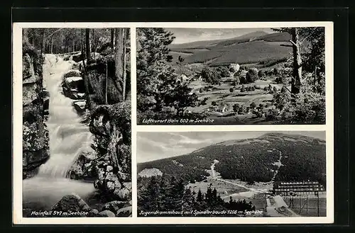 AK Hain, Jugendkammhaus mit Spindlerbaude, Hainfall, Panorama