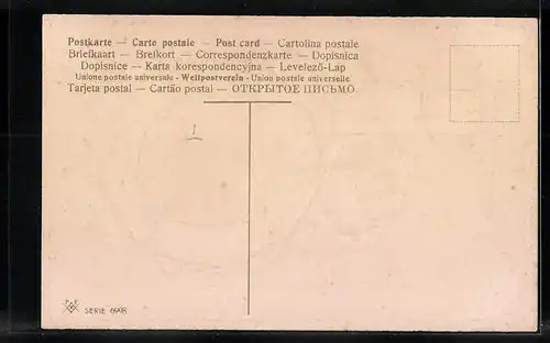 Präge-Lithographie Niederländisches Mädchen in einem Rettungsring